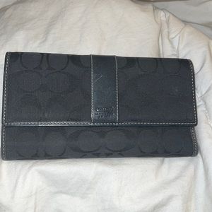 Black Coach Wallet Classic Print
